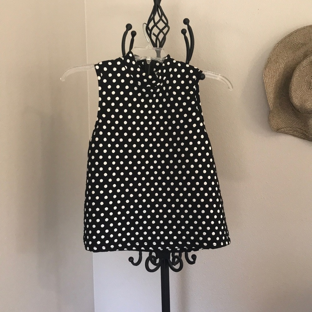 Anthropologie 9-h15 stcl polka dot tank